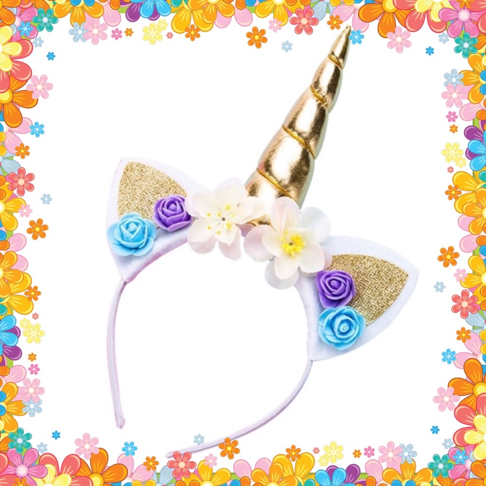 🦄New🦄 2/$10 🦄Gold Unicorn Headband🦄